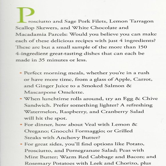 Delish: Just Four Ingredients Fast! - Hardcover Cookbook - Picture 2 of 4